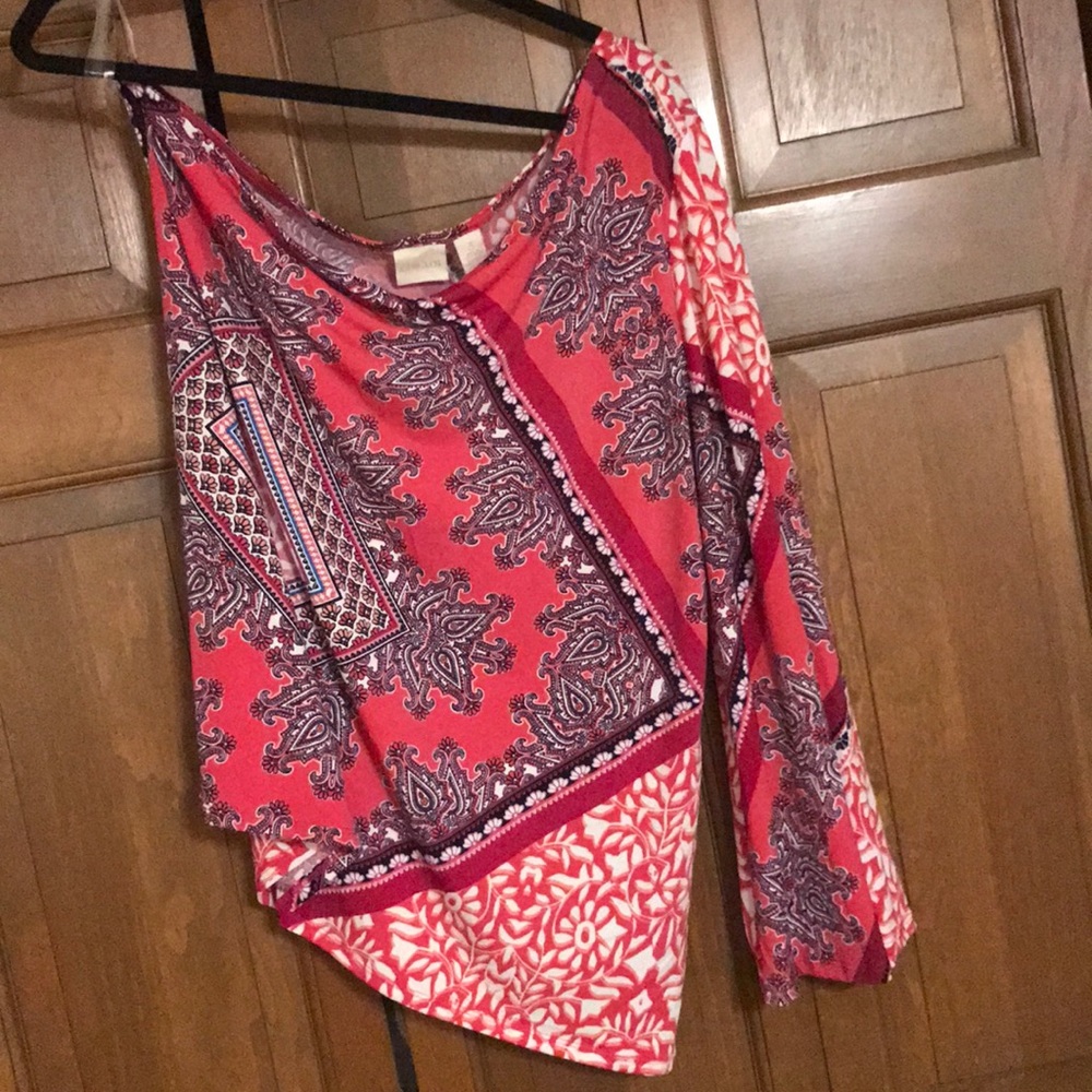 Chico’s One Sleeve Blouse